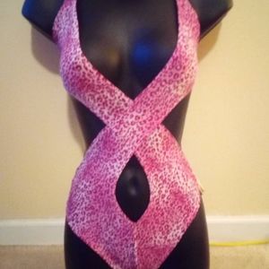 Cross front strappy shorts body suit